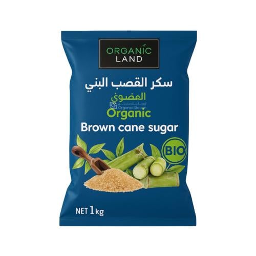 سكر القصب بني العضوي اورجانيك لاند 1 كيلو