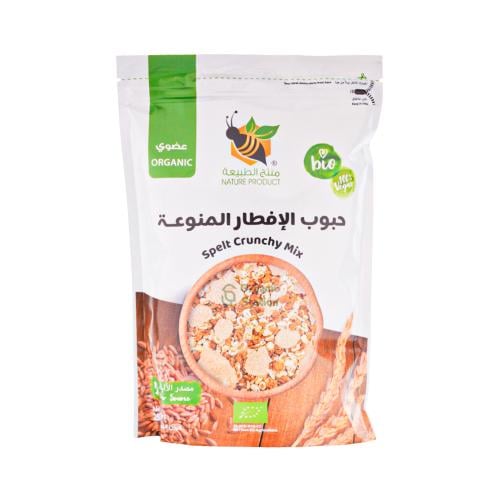 حبوب الافطار المنوعه العضوية منتج الطبيعة 250 جم