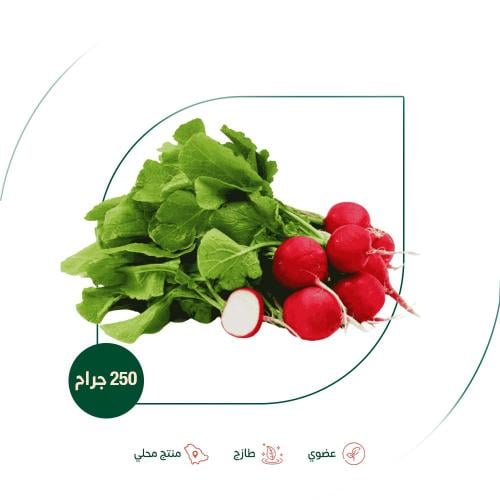 فجل احمر عضوي مزرعة الغذاء الآمن العضوية 250 حم