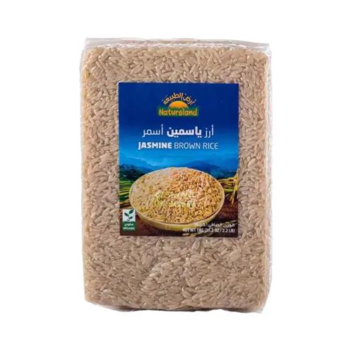 أرز ياسمين أسمر عضوي ارض الطبيعة 1 كجم
