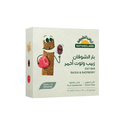 بار الشوفان زبيب وتوت أحمر ارض الطبيعة 120جرام