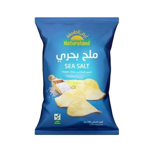 شيبس البطاطس العضوي بالملح البحري ارض الطبيعة 100...