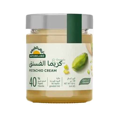كريمة الفستق العضوي ارض الطبيعة 130جم