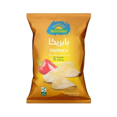 شيبس البطاطس بابريكا عضوي ارض الطبيعة 100 جم