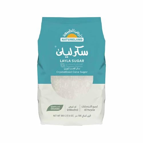 سكر ليلى عضوي ارض الطبيعة 500 جم