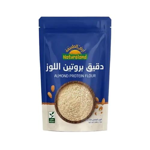 دقيق بروتين اللوز عضوي ارض الطبيعة 200جم