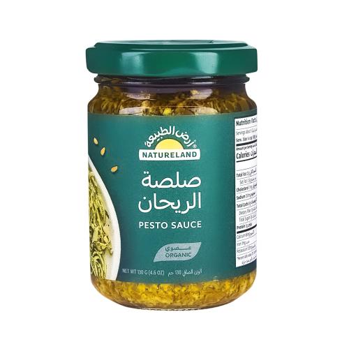 صلصة الريحان العضوية ارض الطبيعة 130 جم