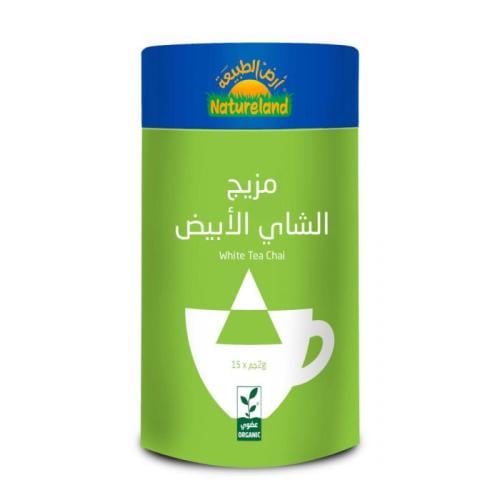 مزيج الشاي الأبيض عضوي ارض الطبيعة 30جم