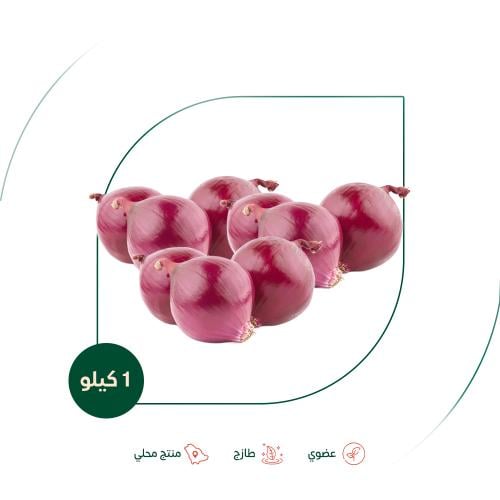 بصل احمر عضوي مزرعة السلوى العضوية 1 كجم صغير