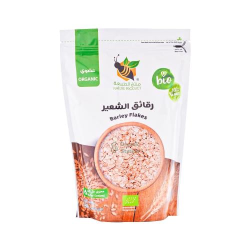 رقائق الشعير العضوي منتج الطبيعة 500جم