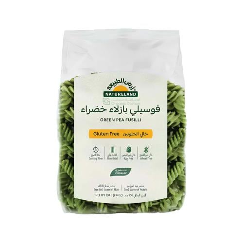 معكرونة فوسيلي بازلاء خضراء عضوي ارض الطبيعة 250 ج...