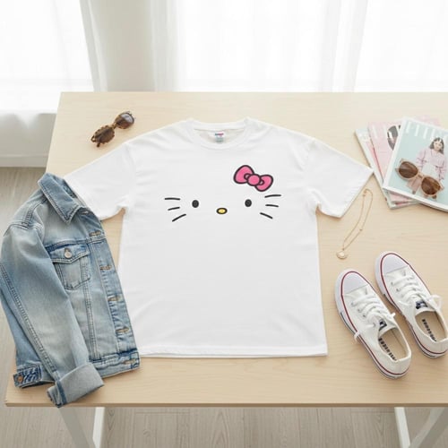 تيشيرت "هالو كيتي" أوفر سايز - إطلالة صيفية مريحة...