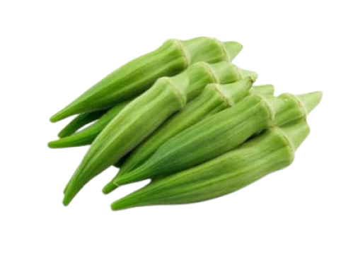 بامية وسط كيس شفاف محلي 0.5 كيلو