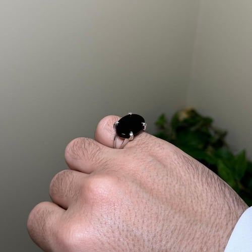 خاتم فضة ملكي مخلب اسود