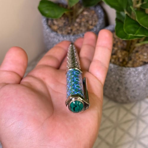 قلم سري سداسي فيروزي مموج