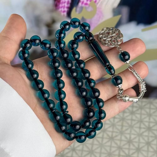 سبحة بكلايت حرباء شفاف بطربزونة معدنية