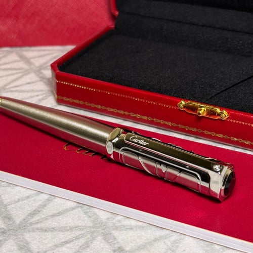 قلم سري سداسي فضي بياقوتة زرقاء