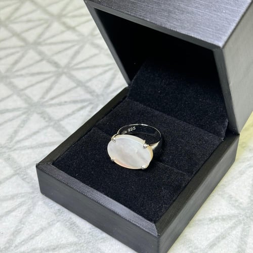 خاتم فضة ملكي مخلب لؤلؤي