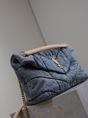 سالوران PUFFER SMALL IN SUEDE AND DENIM