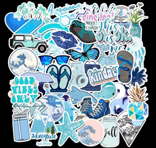 ستيكرات زرقاء