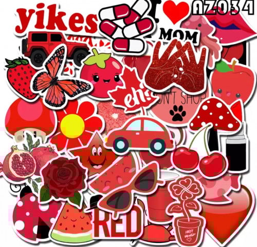 ستيكرات حمراء