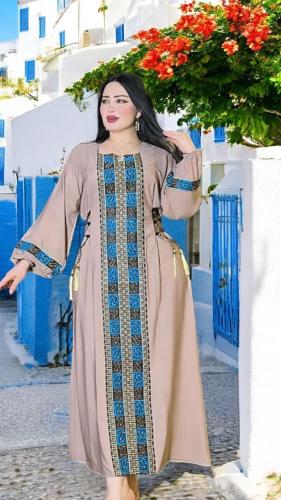 جلابيه كويتيه دبل كلوش مع حزام