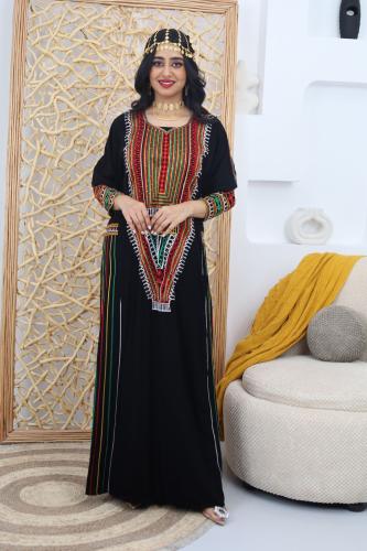 جلابية عسيرية بتطريز مثلث