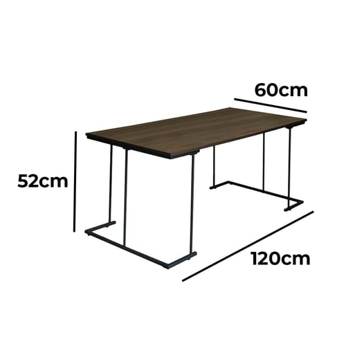 طاولات قهوة طقم 5 قطع خشب ماليزي - بني غامق