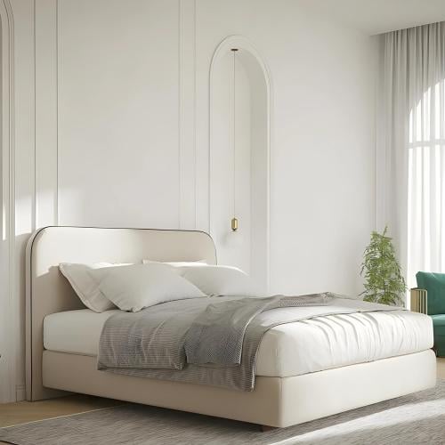 سرير نوفمبر الفندقي بقماش مخمل