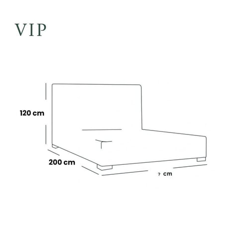 سرير V I P الفندقي بقماش بوكليه