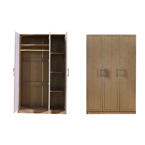 دولاب ملابس 3 أبواب بـ 3 الوان - رفوف وتعليق CL-11