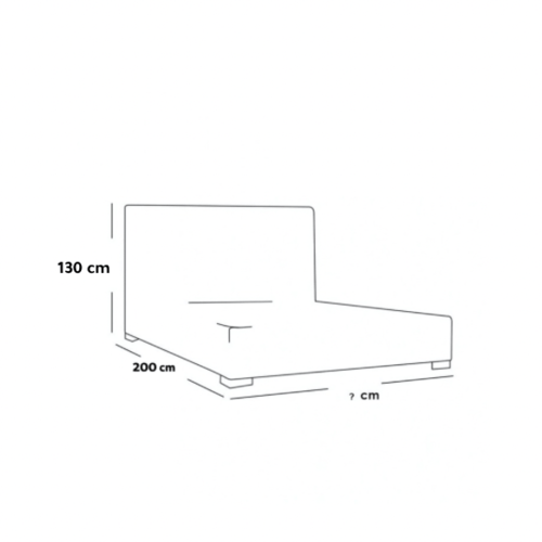 سرير كاليفورنيا الفندقي بقماش شنيل