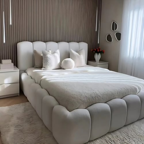 سرير فندقي بقماش شبيه بوكليه 120x200