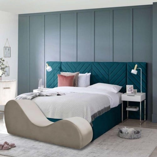 أريكة استرخاء رومانسية شيزلونغ قماش مخمل