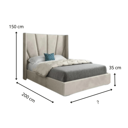 سرير جوليانا الفندقي - قماش مخمل قطيفة