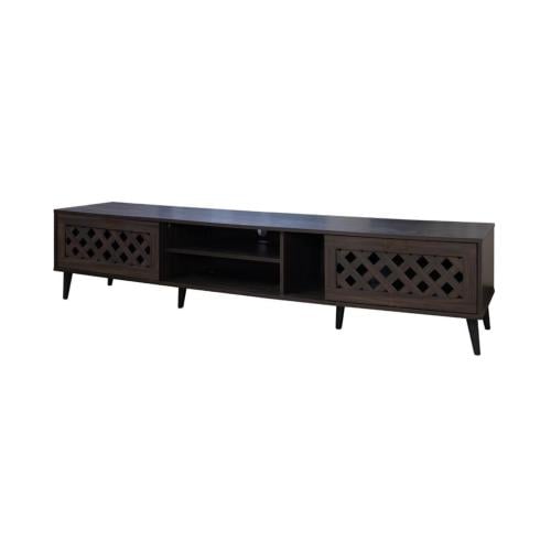 طاولة تلفزيون خشب بني غامق مقاس 200x44.5x40