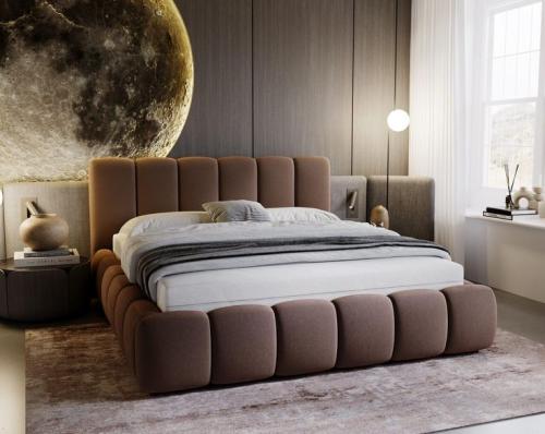 سرير بانوراما الفندقي - قماش مخمل قطيفة