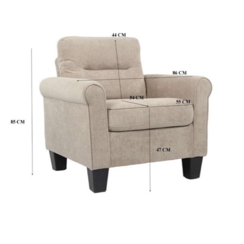 كنبة مودرن نيوكلاسيك مفرد بـ 3 ألوان