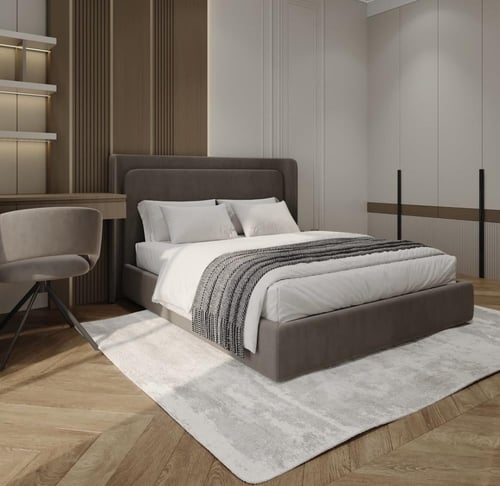 سرير جالاكسي الفندقي - قماش مخمل قطيفة