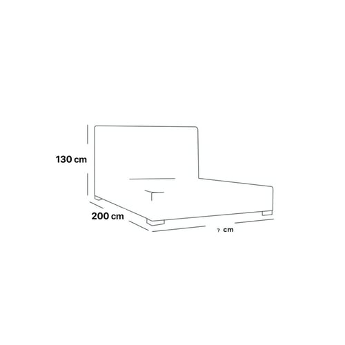 سرير اويا الفندقي بقماش بوكليه