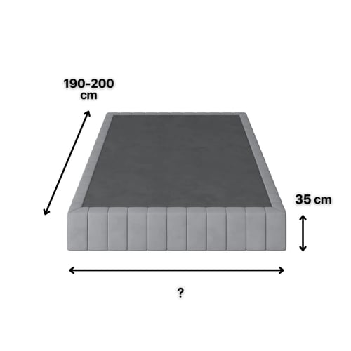 بوكس سرير بدون خلفية بتصميم مخطط ارتفاع 35 سم