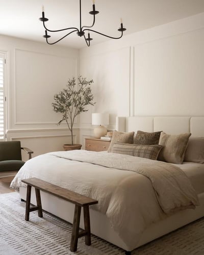 سرير جمانة الفندقي بقماش بوكليه