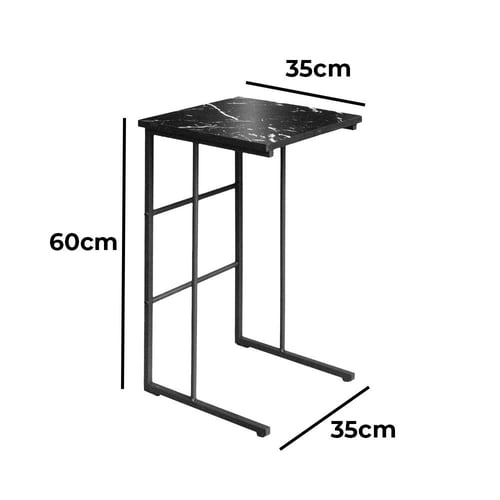 طاولات قهوة طقم 5 قطع خشب ماليزي - أسود رخامي