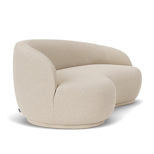 كنبة مودرن للشخصين بقماش بوكليه