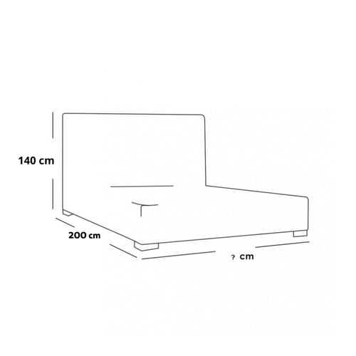 سرير فندقي بقماش مخمل 120x200
