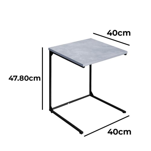 طاولات قهوة طقم 5 قطع خشب ماليزي - رمادي
