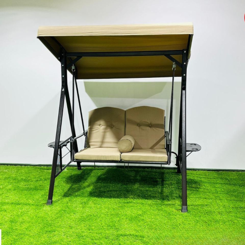 كرسي و مرجيحة مع مظلة شمسية للشخصين مع تكاية في ال...