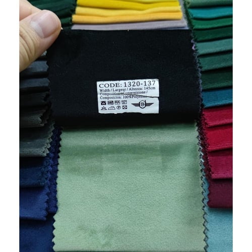 سرير فندقي بقماش مخمل 160x200