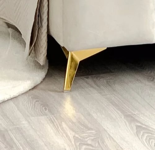 سرير روز الفندقي - قماش مخمل قطيفة