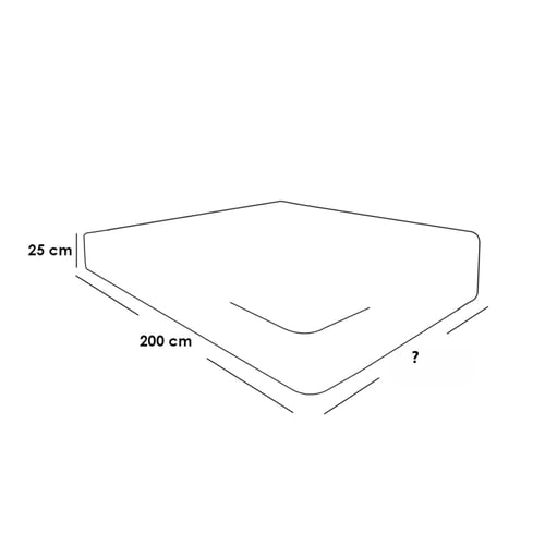 مرتبة طبية بإرتفاع 25 سم قماش تركي أسود مبطن